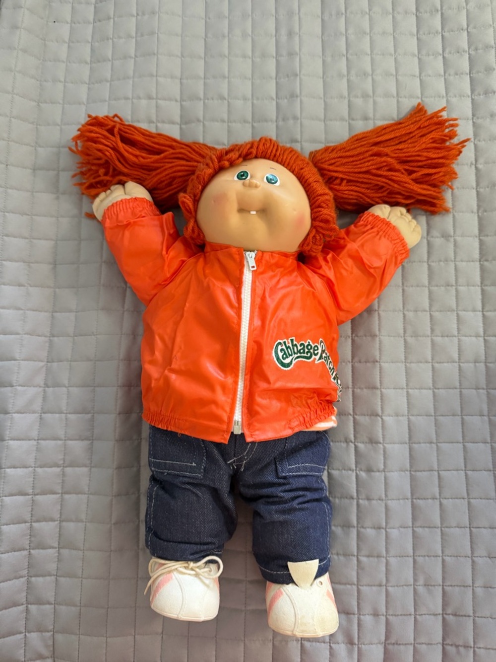Vintage 1983 Cabbage Patch Kids Doll Red Hair Pigtails w/ Papers Irene Violet